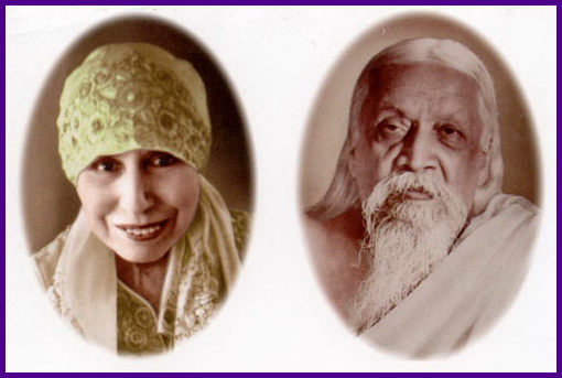 La Mère de son nom Mirra Alfassa (1878-1973) et Sri Aurobindo (1872-1950)