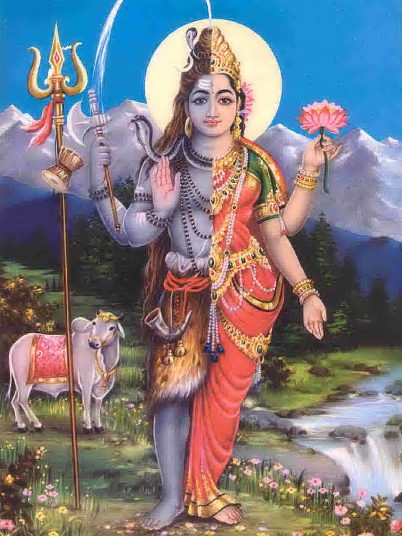 Image de Shiva dans sa forme androgyne Ardhanarisvhara d'Isapierre No 37 