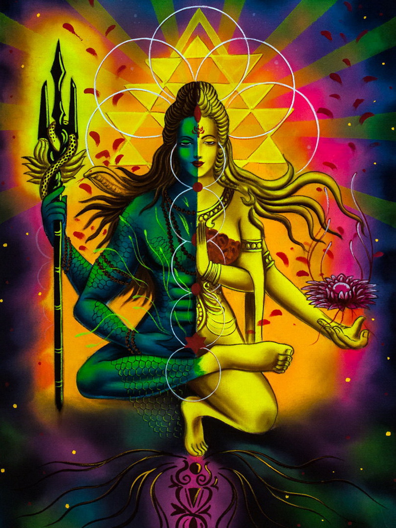 Image de Shiva dans sa forme androgyne Ardhanarisvhara d'Isapierre No 38 