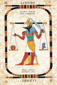 La Justice, l'Arcane Majeur No 9 du Tarot Egyptien de Laura Tuan...